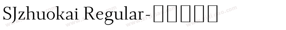 SJzhuokai Regular字体转换